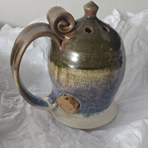 Ceramic Cheese Shaker Service Piece Stamped Plum Tree Pottery